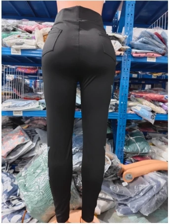 Skinny Pants Women Clothing 2024 Summer and Autumn New Butterfly Pattern High Waist Personality Fashion Tight Trousers Female