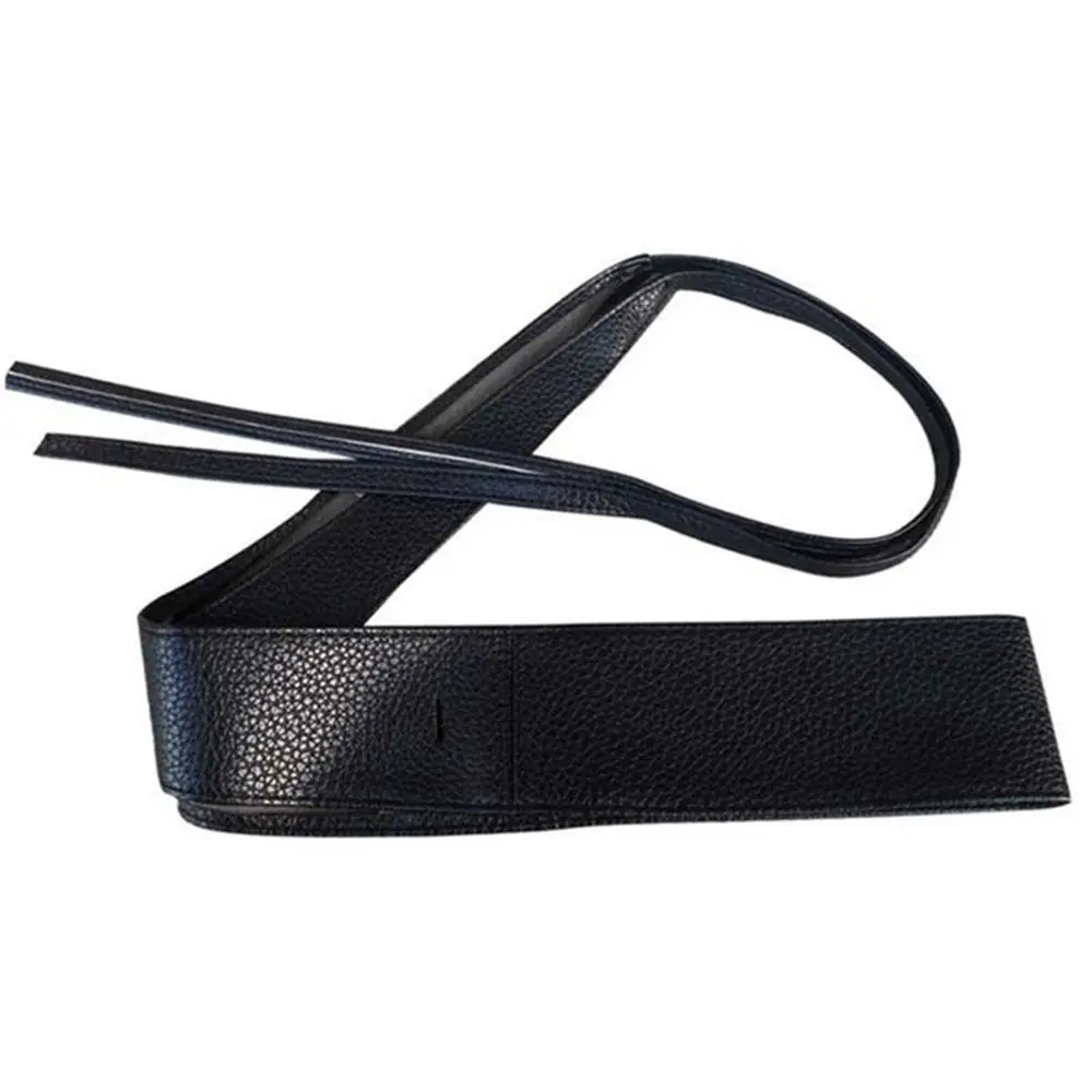 فاخر بسيط التفاف Bowknot واسعة الخصر الفرقة السيدات اللباس Cummerbands مشد حزام من الجلد