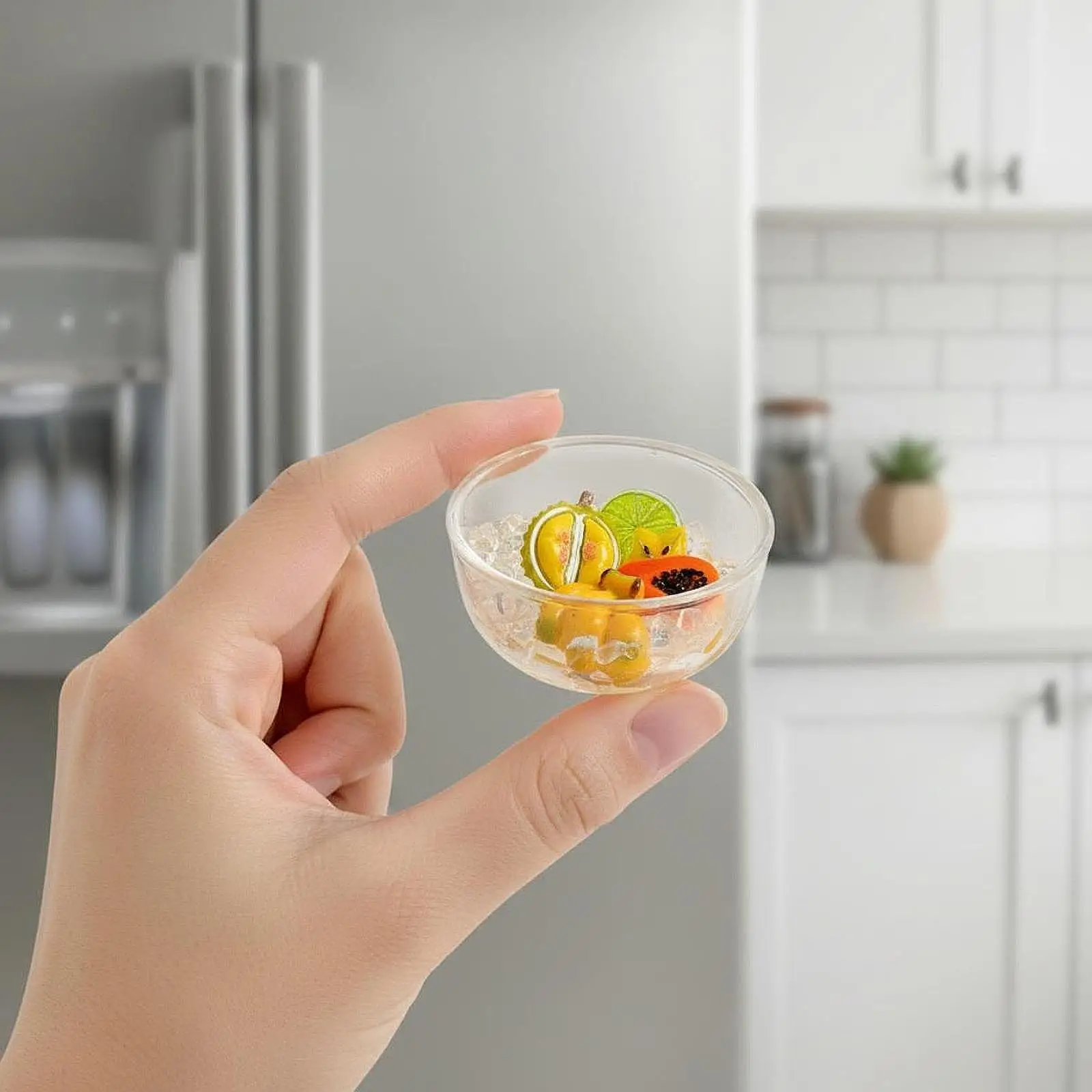 Fruit Ice Bowl Fridge Magnet Educational Toys Refrigerator Cute Magnetic Toy Fun Kids Magnets Toy for Refrigerator Locker Fridge