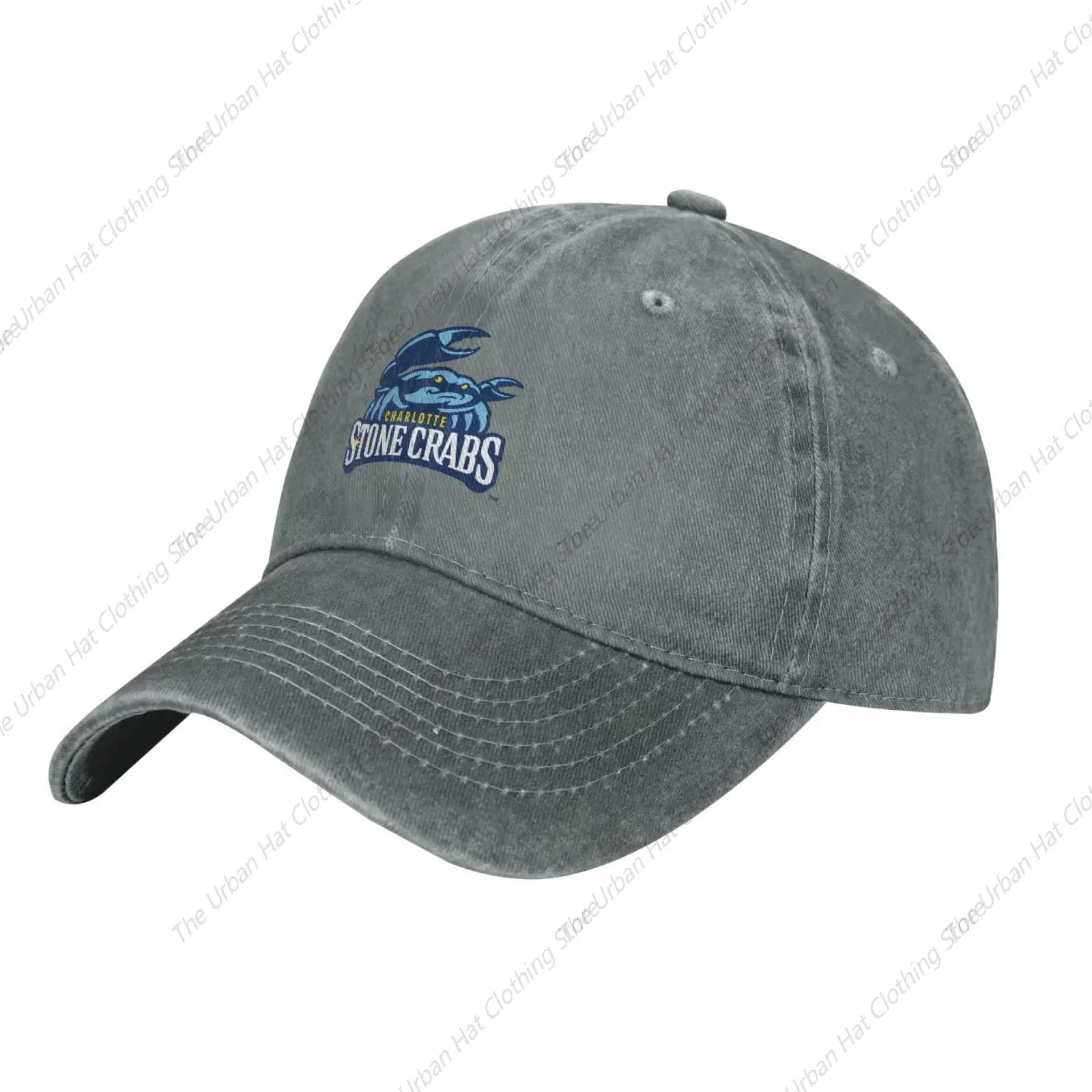 Charlotte Stone Crabs Adult Adjustable Classic Washed Trucker Hat Unisex Casquette Baseball Cap for Men Woman