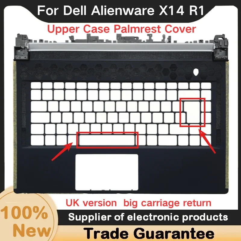 جديد 052P24 52P24 لأجهزة الكمبيوتر المحمول Dell Alienware X14 R1 حافظة علوية Palmrest غطاء C Shell AM3PB 000402   0709P7