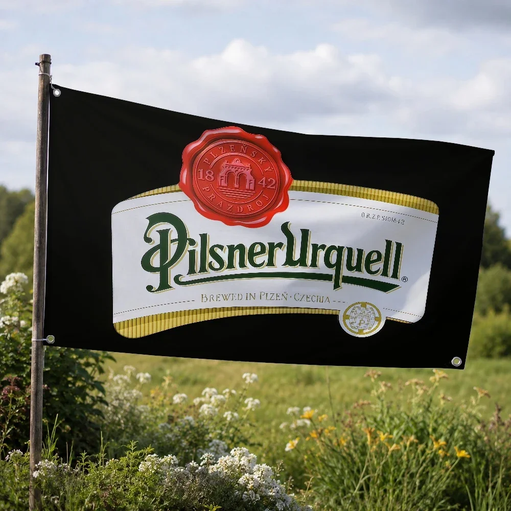 P-Pilsner U-Urquell Beer Brand Outdoor Flag for Home Camping Party Club Decor Garden Yard Wall Hanging Banner