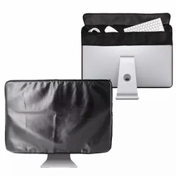 21 inch 27 inch Black Polyester Computer Monitor Dust Cover Protector with Inner Soft Lining for LCD Screen LA001