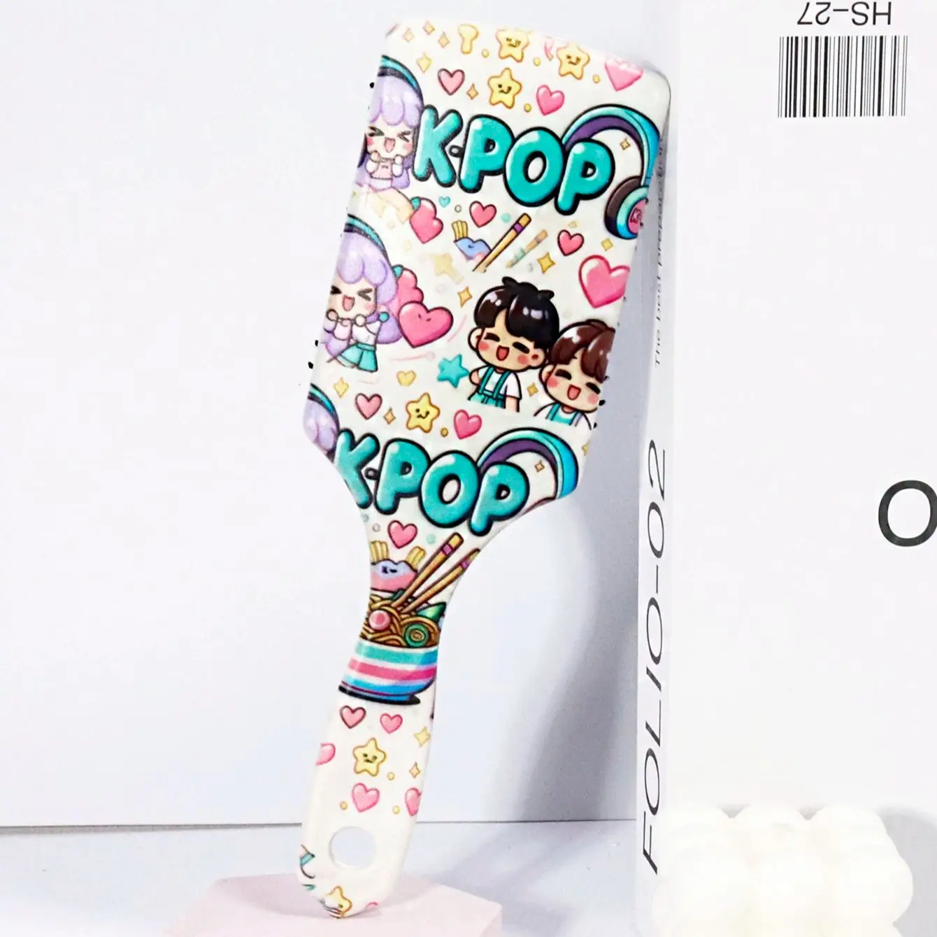 مشط وسادة هوائية على شكل موجة كورية من K-pop، طباعة Kpop لطيفة، مناسب لتقديم الهدايا، خاص للشعر المستعار الحقيقي #2