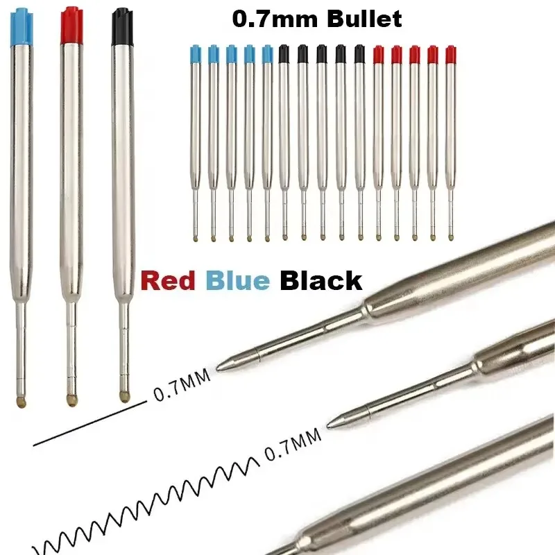 5-30pcs L:3.9 In Ballpoint Pen G2 Metal Refills Blue/Black/Red Ink for Pens Medium Point Rods for Writing Office Stationery