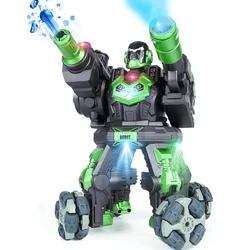 JC09 2.4G RC Robot Battle Spray Shoot Robo With Dual Remote Control Humanoid Fighting Robots Toys for Kids Christmas gift toy
