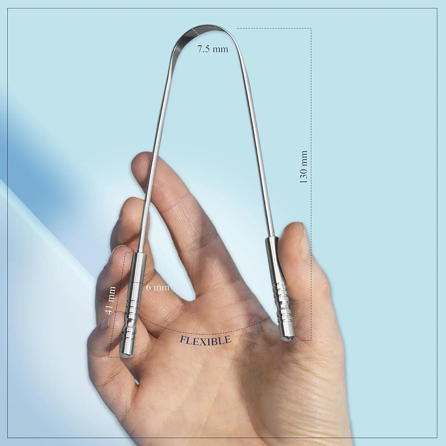 

Скребок для языка для взрослых с разноцветными дорожными футлярами, 100% нержавеющая сталь, легко использовать, удобный в применении, очиститель для языка.