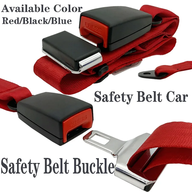 Safety Belt Buckle Universal Belt Strap Car Modified High Strength Harness Belt Car Safety Seat Conversion Racing Accessories