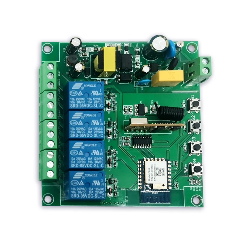 Tuya 220 فولت التحكم عن بعد واي فاي رباعية الاتجاه وحدة التتابع