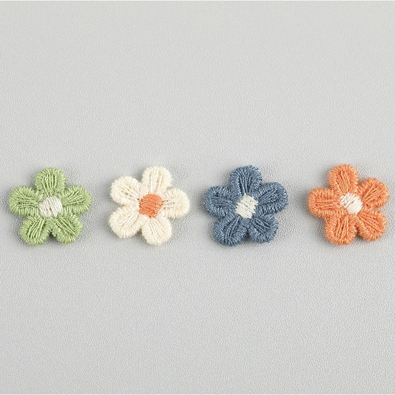 Cute Five Petal Small Flower Fabric Patch For Children\'s Clothing Leggings Hair Clips Headgear Shoes Hats Clothing Accessories