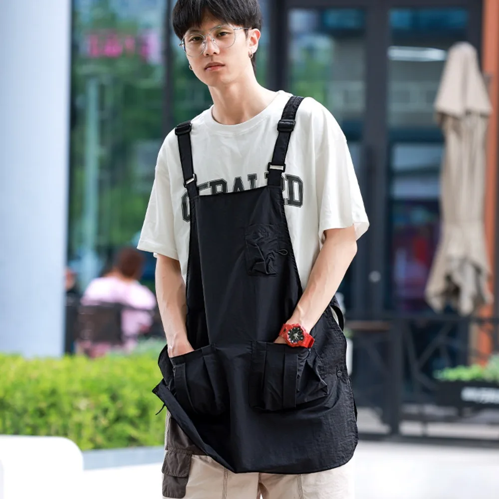 

High Quality Adjustable Kitchen Aprons Solid Color with Pockets Chefs Apron Breathable Antipollution Waterproof Apron Barber