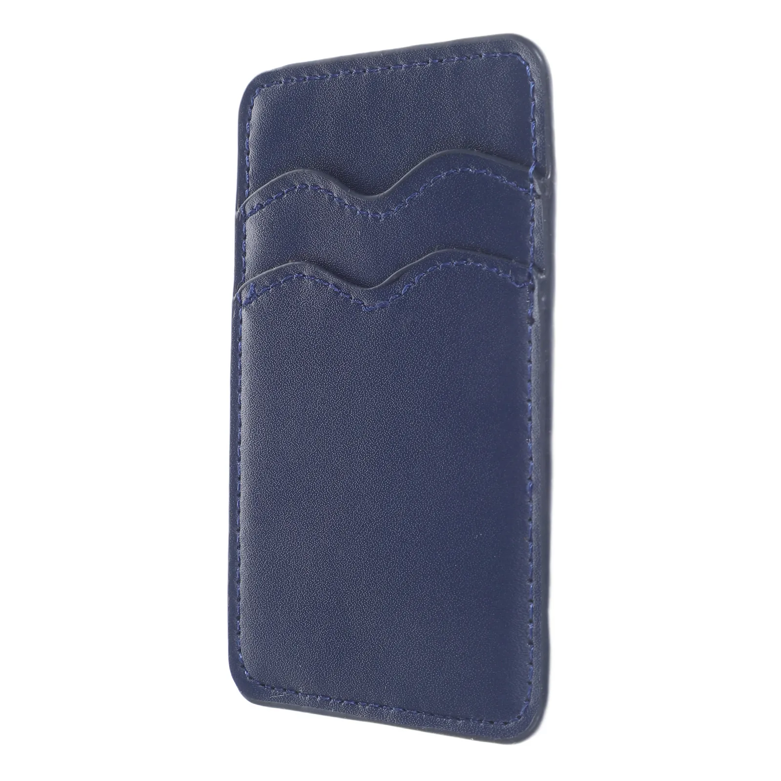 Phone Card Holder Fake Sticky Wallet Dual Slot Credit Card Case Mobile Phone Adhesive for Wireless Charging