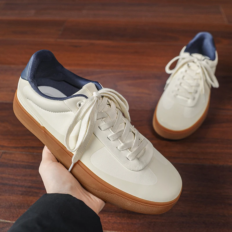 

Trendy Men Casual Sneakers Patchwork Flat Canvas Shoes for Men Ice Silk Walking Platform Shoes Comfortable Vintage Sneakers Male