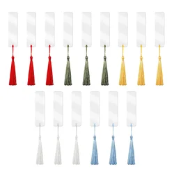 Tassel Trim Acrylic Sublimation Bookmark Blank Heat Transfer Sublimation Bookmark End of Year Student Gifts Craft Colorful Heat