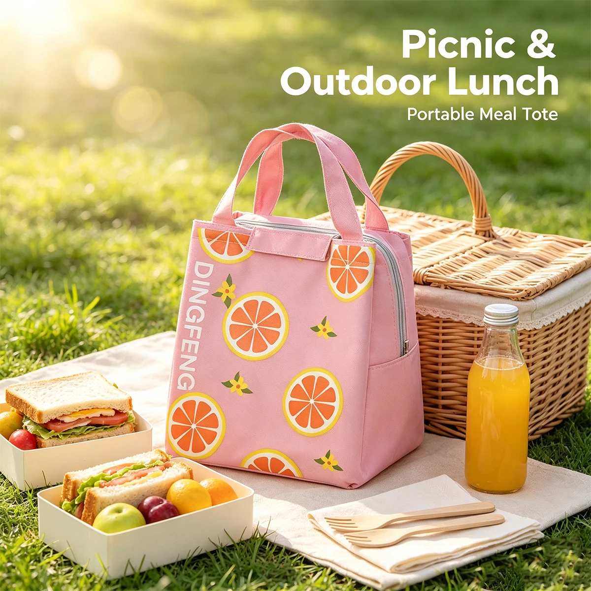 Lunch box insulation bag, aluminum foil thickened lunch box bag, waterproof belt, rice bag, meal bag, hand-held insulation bag