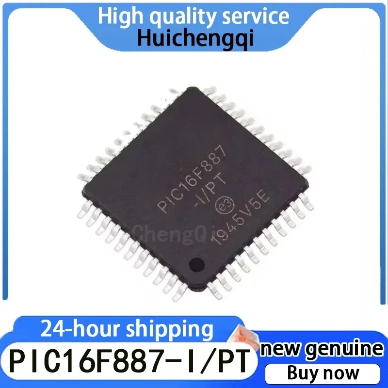 2PCS PIC16F887-I/PT Package TQFP-44 Microcontroller (MCU/MPU/SOC)