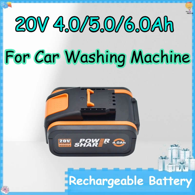 

20V 4.0/5.0/6.0Ah Rechargeable Batteries for Car Washing Machine High-quality Lithium Batteries