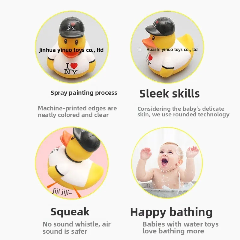 Artefato de descompressão meninos e meninas bebê brincando na água pequeno pato amarelo brinquedo pvc vinil banho pato crianças beliscando pato