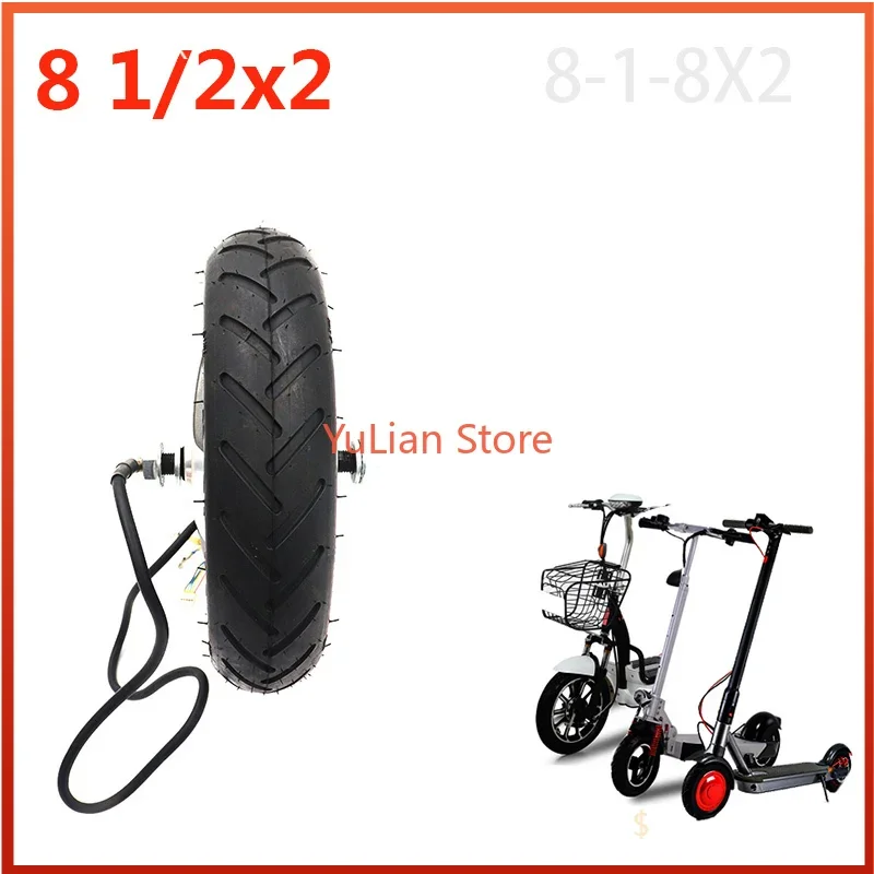 8 1/2x2 36V 350W rueda delantera motor rueda, adecuada para Xiaomi MIGA Pro cubo de rueda trasera panal neumático sólido scooter eléctrico