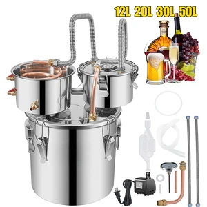 12L 20L 30L 50L Alcohol Brewing Distiller Diy Moonshine Aparato de acero inoxidable Still Beer Beer Brandy Electro 10 Mejor máquina de hacer alcohol de ventas - №8