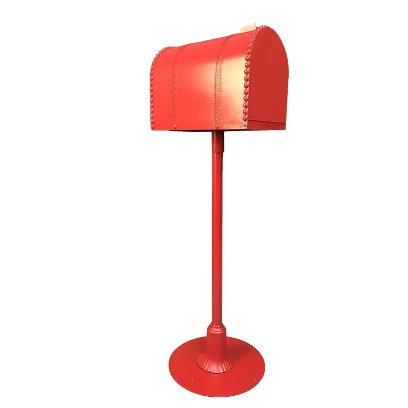 Manufacturer European-style wrought iron villa mailbox floor-to-ceiling retro iron mailbox outdoor rainproof newspaper mailbox