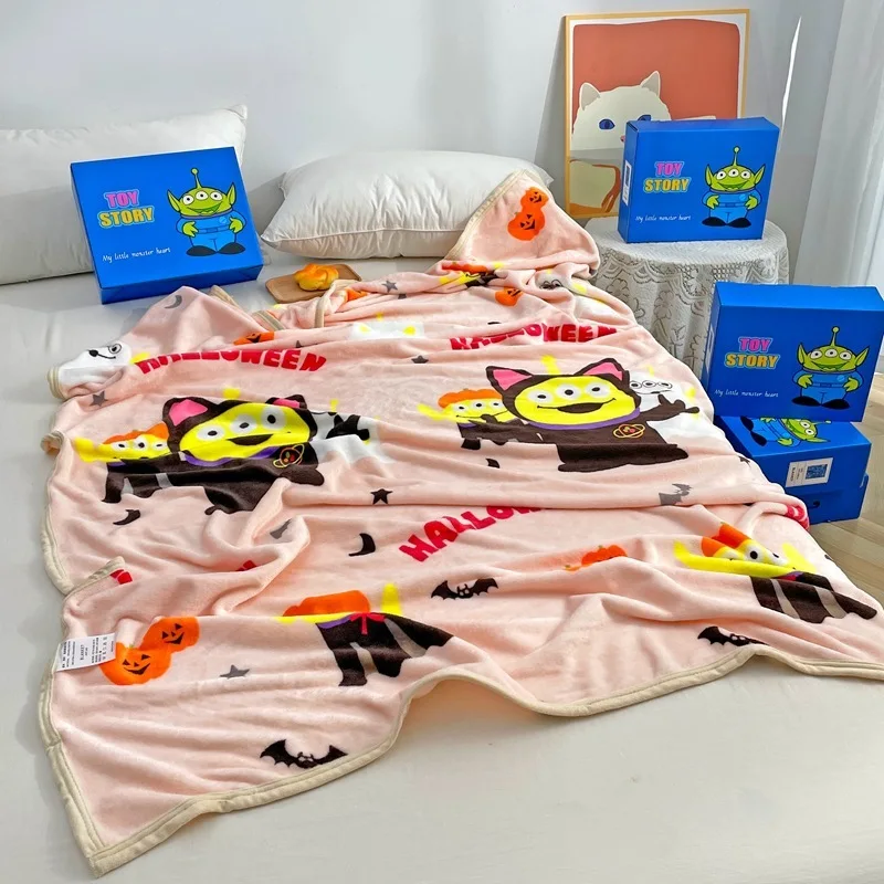 Disney Series Fleece Blanket For Bed Mickey Mouse Warm Blankets For Sofa Traveling Office Frozen Princess Alien Blanket Gift