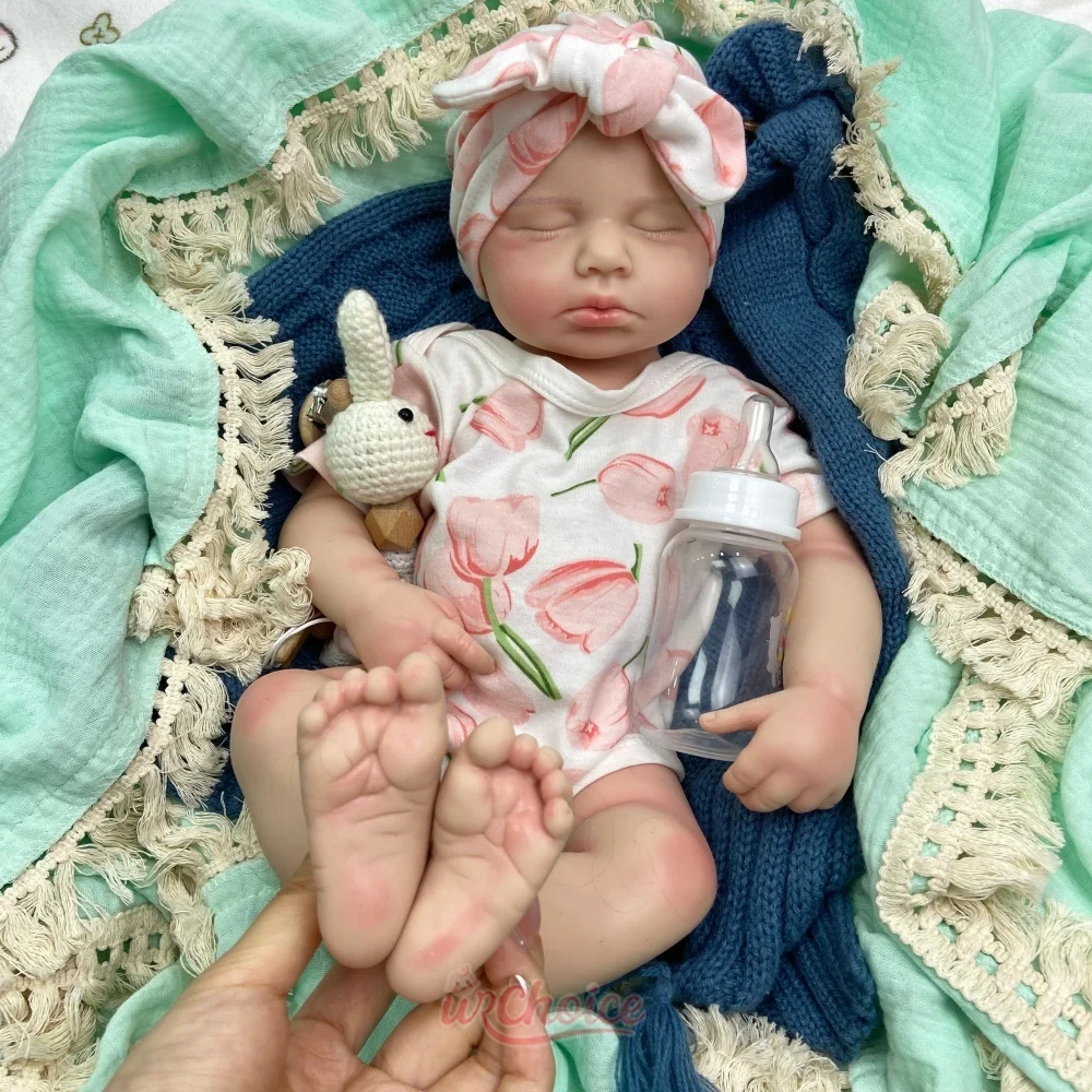 Handmade Realistic Skin Veins 50cm Silicone Reborn Doll Soft Feeling Can Open Mouth Loulou Washable Doll Comfortable to Hold for Alzheimer's Disease Patients Care view 3