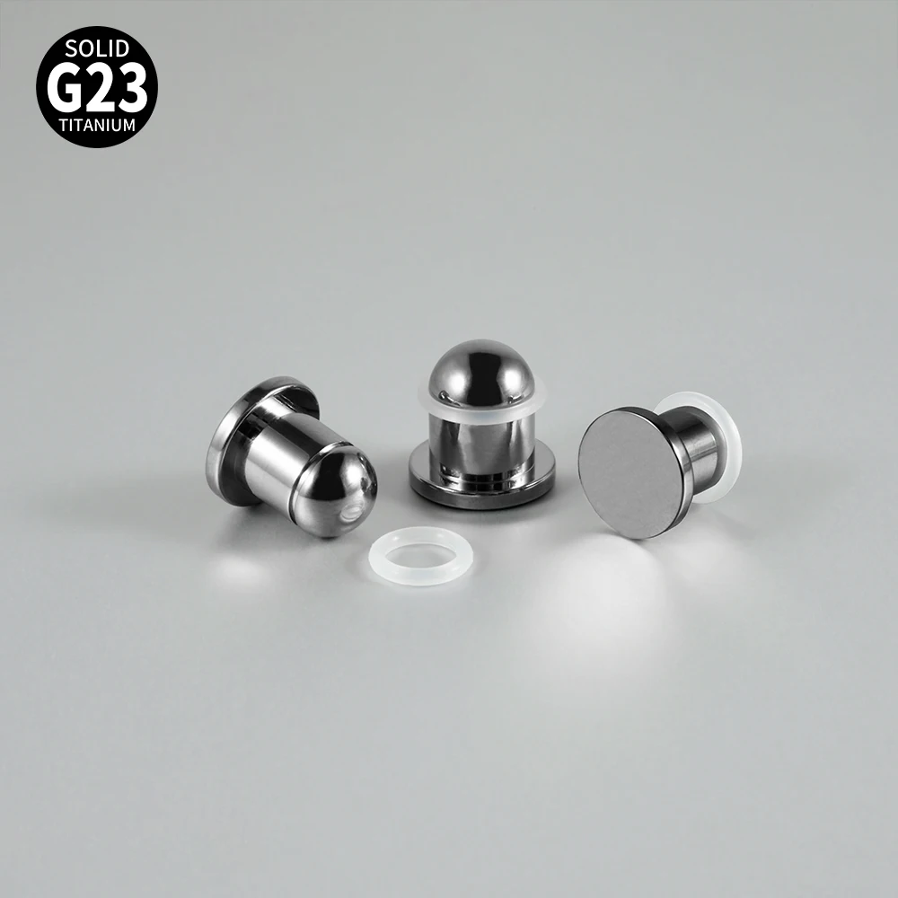 Mirror Surface Cylinder Ear Plugs Solid G23 Titanium Ear Gauges Expander Stretcher Ear Taper Body Piercing Jewelry 1.2mm-10mm