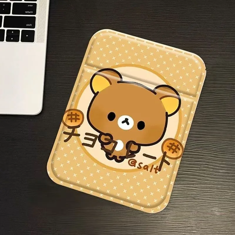 Cartoon Rilakkuma folding makeup mirror, vanity mirror, tabletop, portable storage makeup mirror