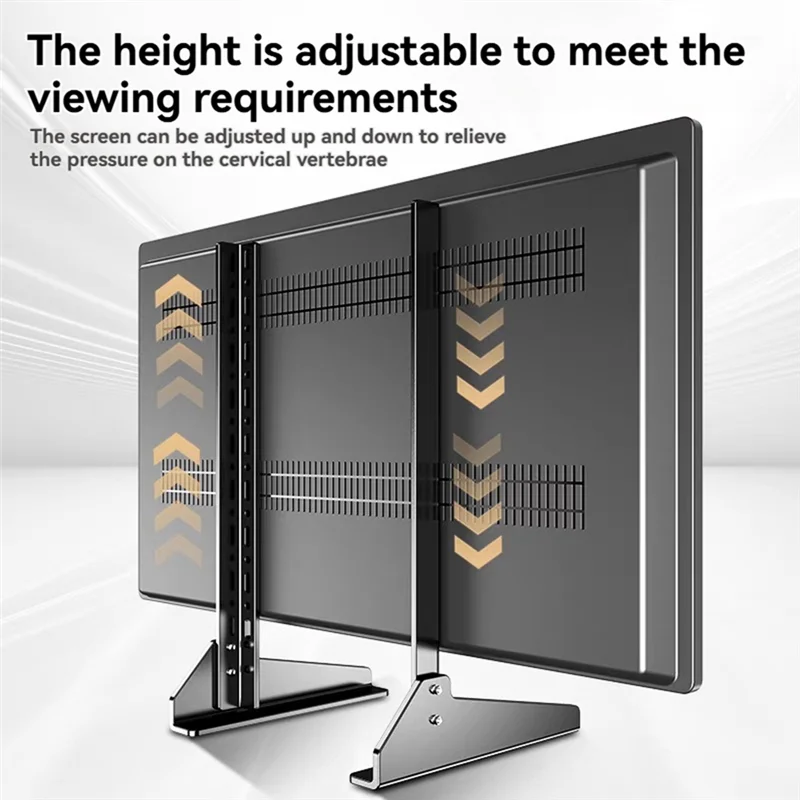 AA60-TV حامل حامل للتلفزيون 32-65 بوصة العالمي الثابتة الركيزة الجدول العلوي التلفزيون قوس الساقين