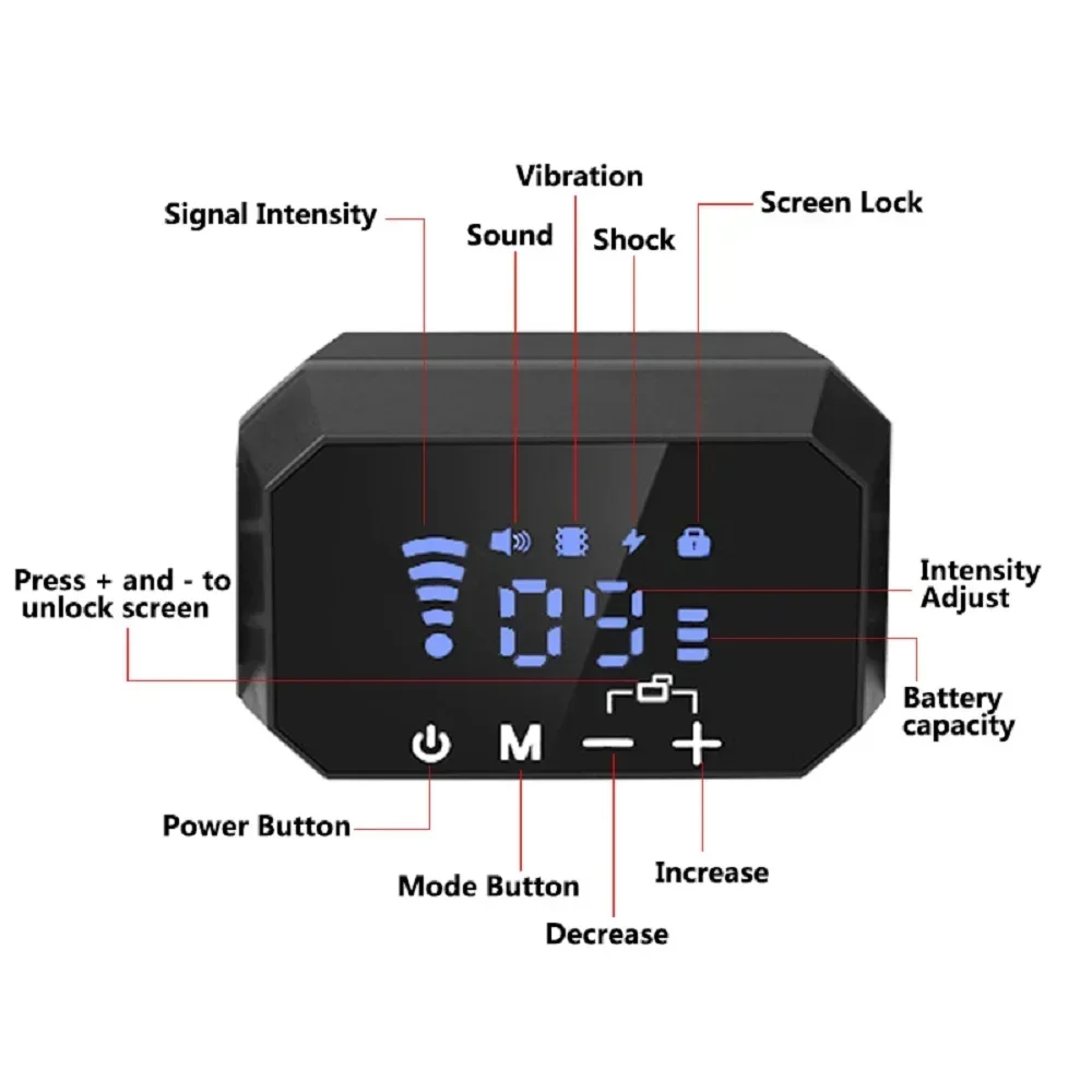 GPS Electronic Fence, Electric Dog Trainning Fence System, Outdoor Pet Wireless Smart Vibration Shock Dog Collar Radius 3280 Ft