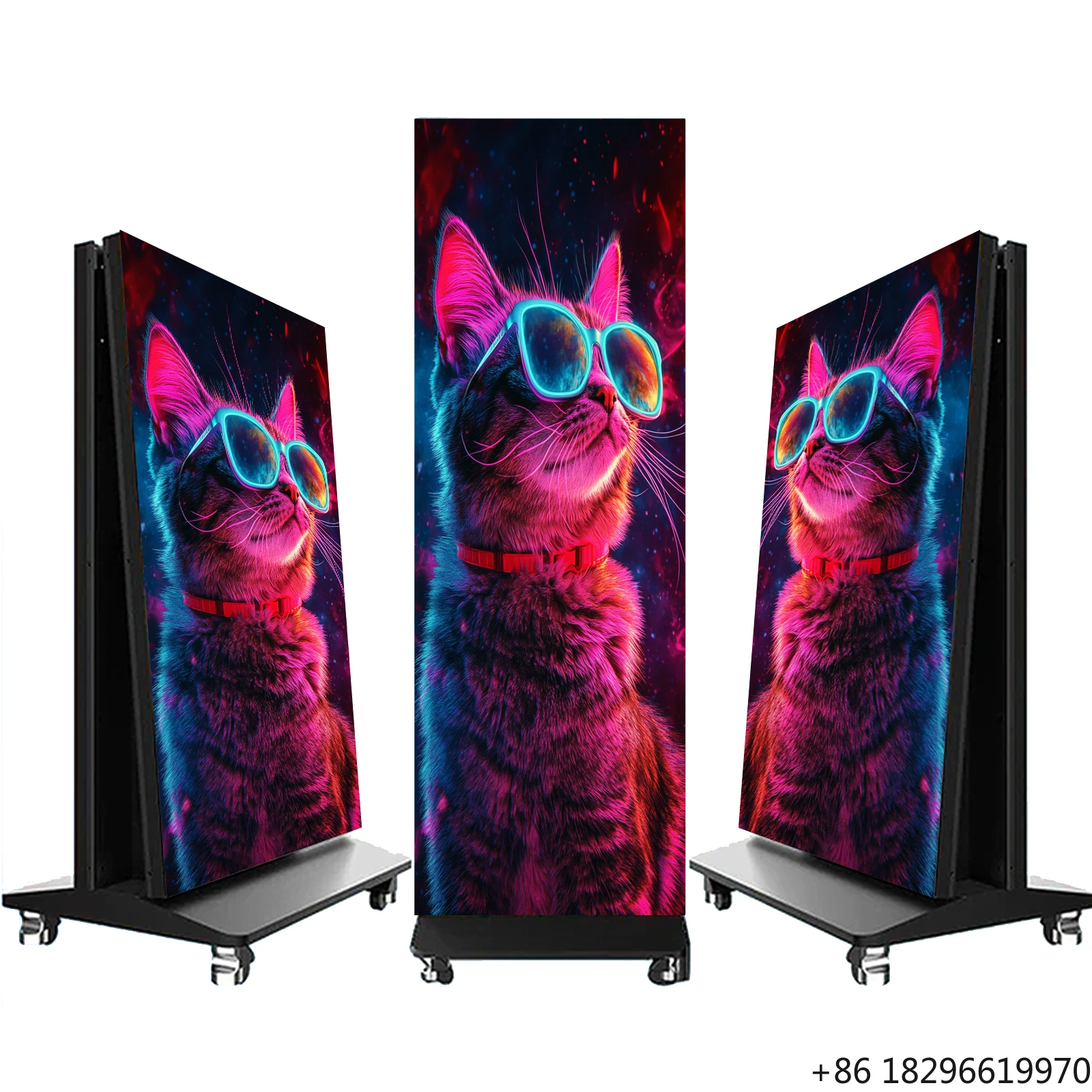 Foldable LED Poster Display, Low Power Portable Digital Signage for Advertising