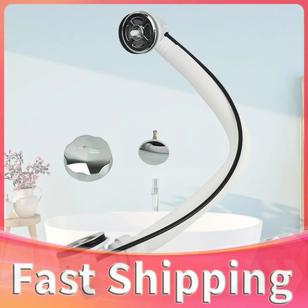 Bathtub Drain Strainer with Overflow Modern Dedicated Pop Up Bath Waste Drain Pipe for Bathtub