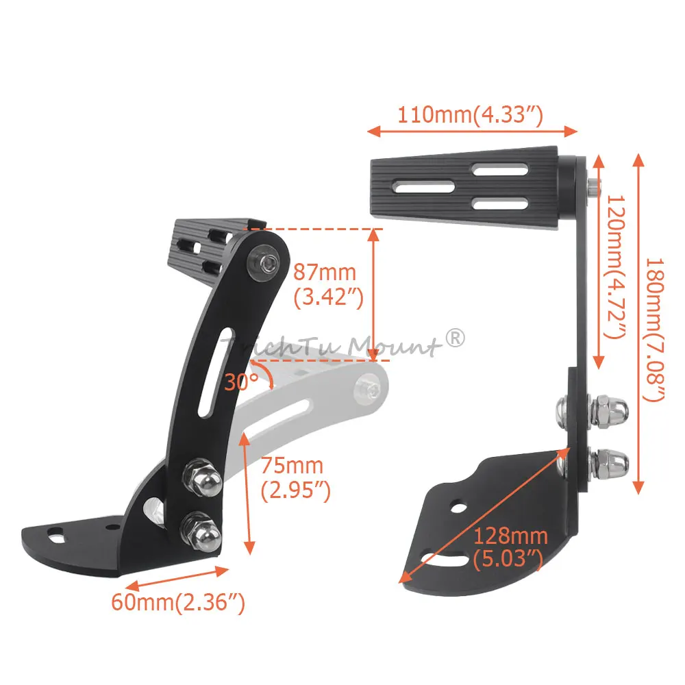 For Can-Am Spyder F3 w/ Factory Floorboards 2015-2023 ATV UTV Floor Board Highway Road Pegs Foot Rest Extension Footpeg Pedal