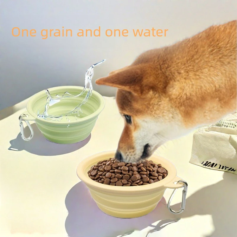 Portable Folding Silicone Pet Water Bowl Outdoor Travel Food Dish Lightweight Design for Puppy Kitten Feeding Drinking Gadget view 3