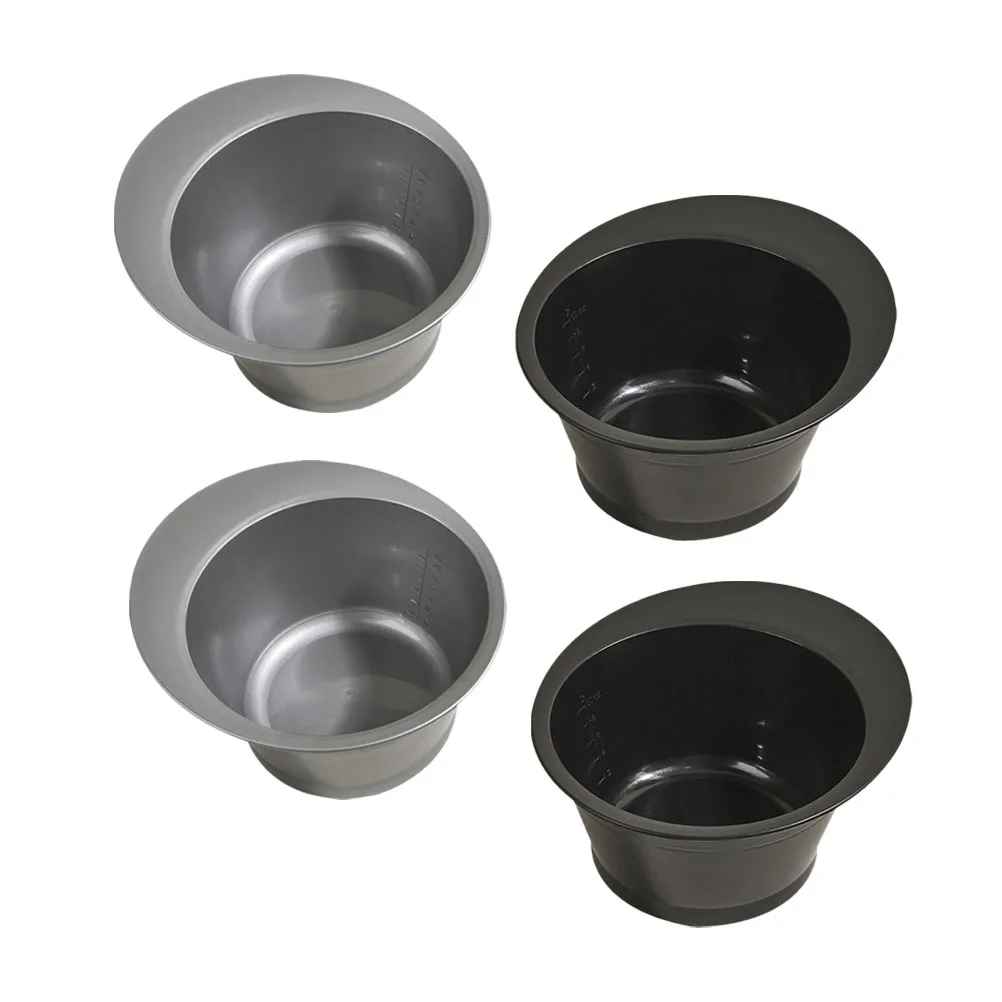 

4Pcs Hair Coloring Bowl Professional Plastic Hair Dye Bowl Space Saving Storage for Hairdressing Salon DIY Color Mix