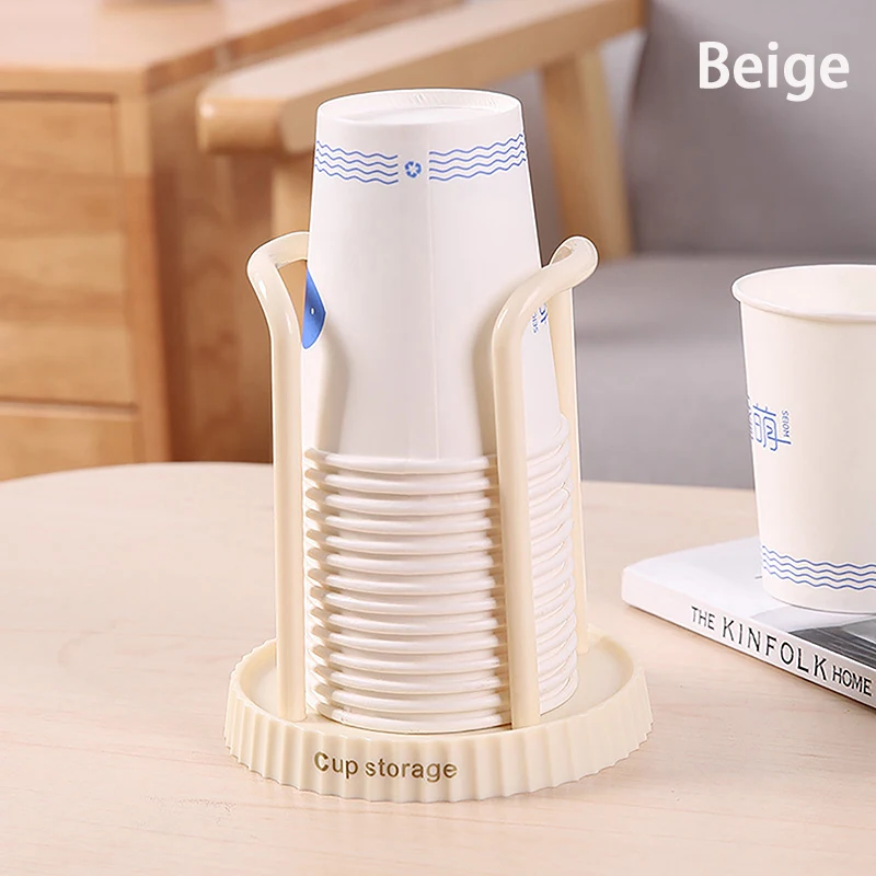 Punch Free Plastic Cup Storage Rack Mug Water Tea Cup Display Holder Home Counter Organizer