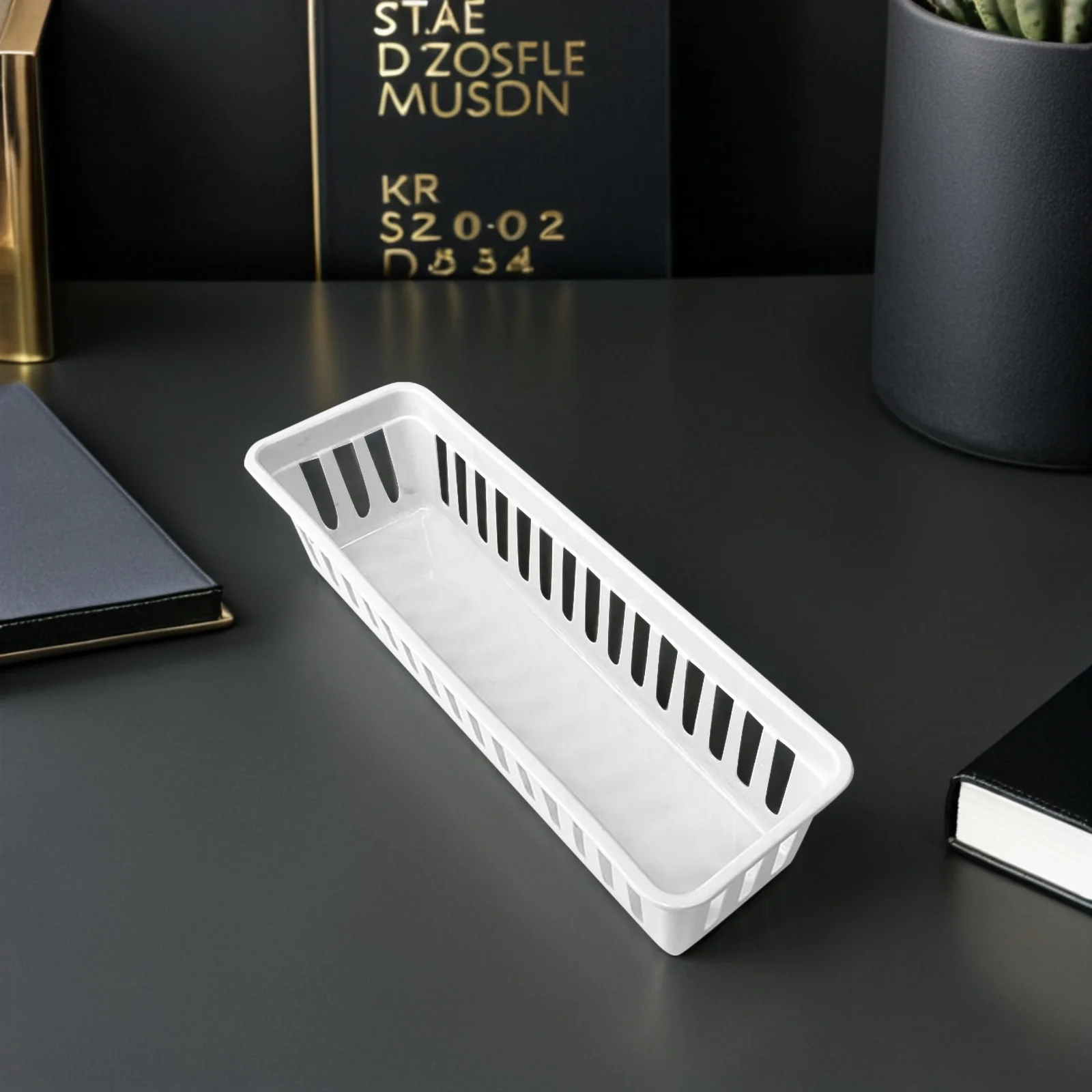 

12Pcs Pencil Organizer Basket Plastic Desk Storage Tray Classroom Crayon Holder Stationery Container for Office School Supplies