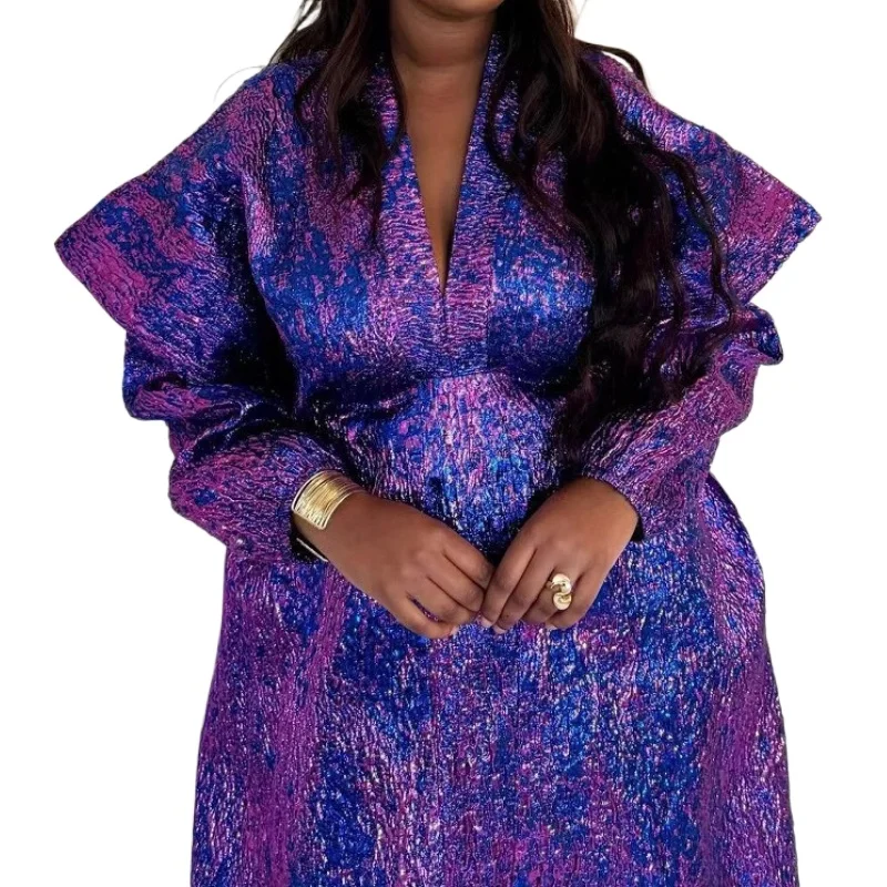 2025 Nuovi vestiti africani per le donne Abito caftano Abito da festa di moda Abito estivo vintage Abiti casual Abito musulmano BouBou