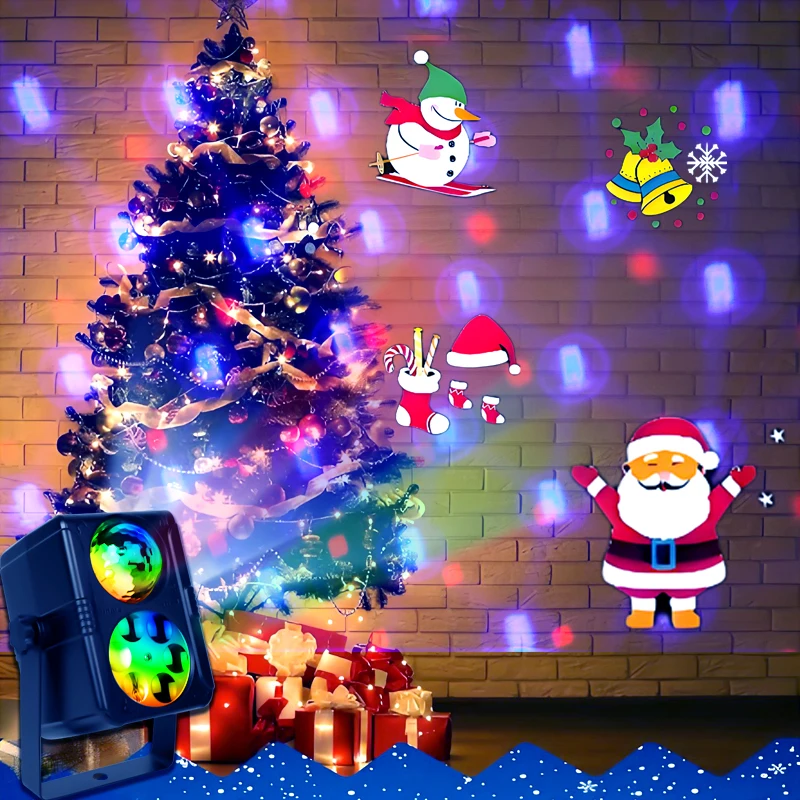 

LED Christmas Snow Projection Light Disco Pattern USB Powered Stage Lighting Home Room Wedding Party Decor