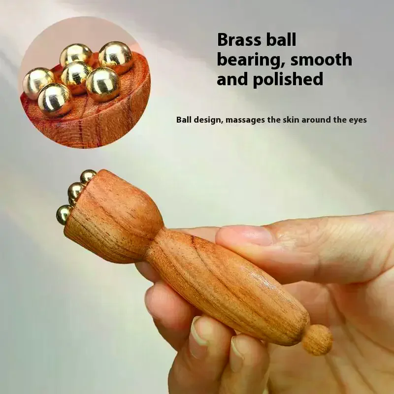 Brass Lotus Eye Massage Stick Facial Gua Sha Tool Handheld Tool For Eye Relaxation And Meridian Acupressure Massage