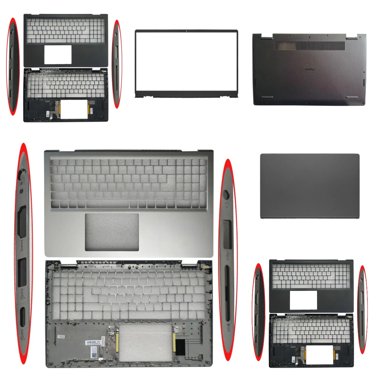 Laptop For  Inspiron 3510 3511 3515 3520 3525 Black LCD Back Cover/Front Bezel/Palmrest/Bottom Case ABCD Cover