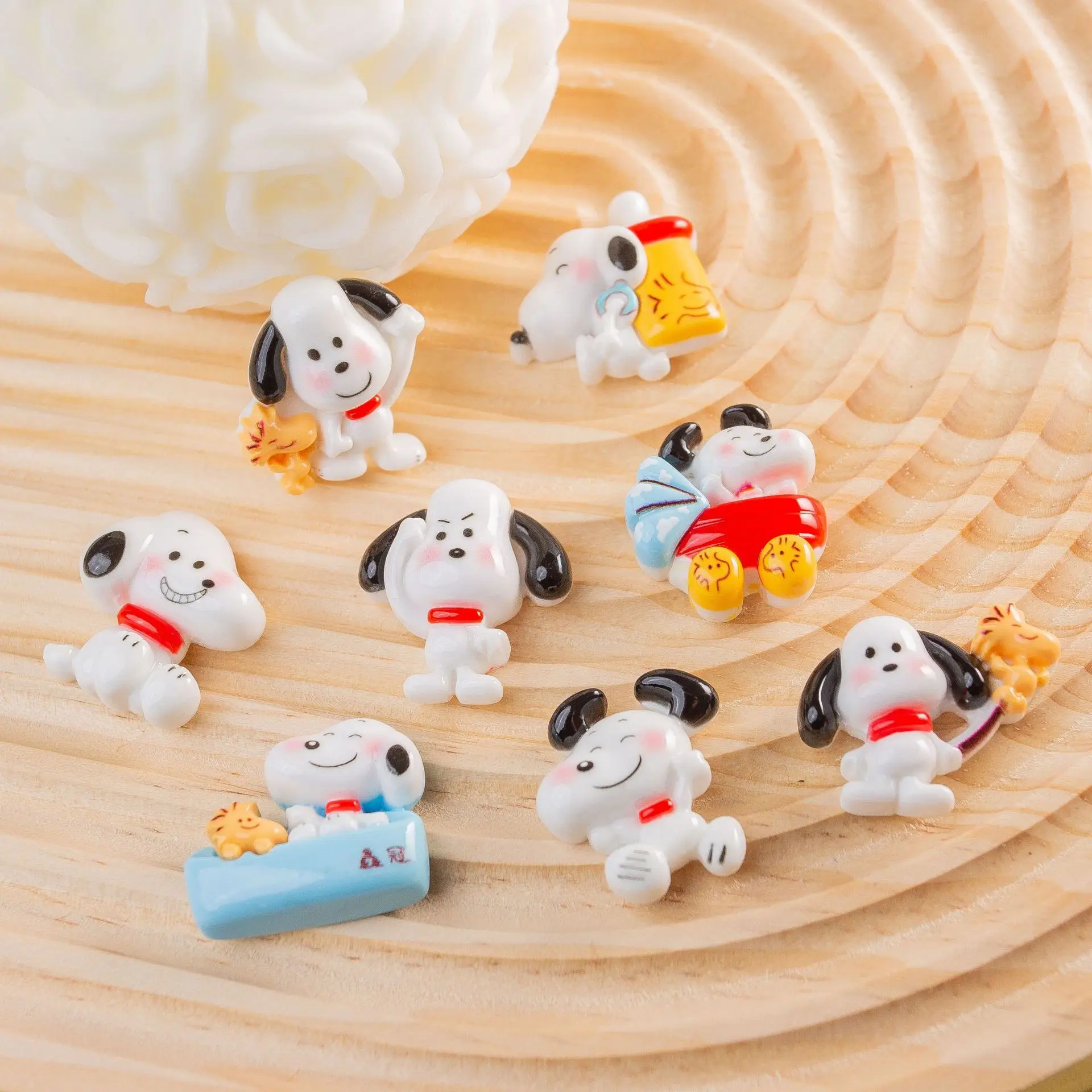 5Pcs Cute dog series Cartoon Resin Flatback Handmade Resin Accessories Crafts Materials Scrapbooking Embellishments