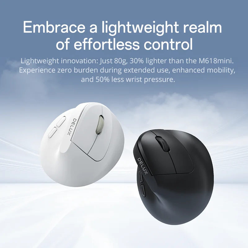 Delux M618 Air Ergonomic Wirel - Vertical Mouse Left Handed บทวิจารณ์และราคา