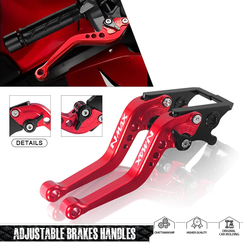 2024 Motorcycle Short Brake Clutch Levers Handle CNC Adjustable Handlebar Brakes For NVX155 NMAX155 N-MAX 125 nmax150 nvx 155