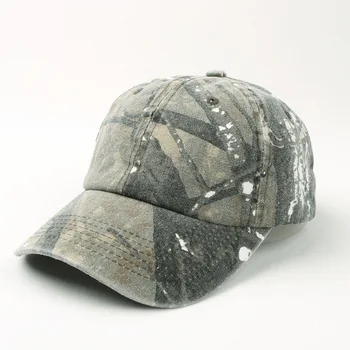 Czapka z daszkiem Unisex Hiking Camouflage Tactics Leaves Jungle Hat Unstructured Cotton 6-panelowa czapka z daszkiem