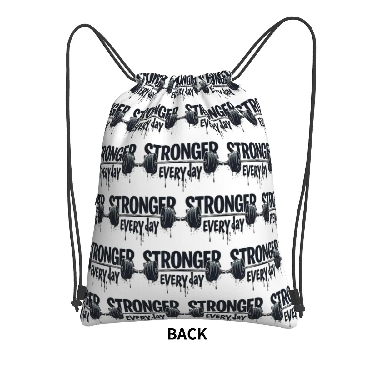 Gym Sport Bodybuilding Workout Motivational Quote Backpacks Casual Drawstring Bags Storage Bag Book Bags for Man Woman Students