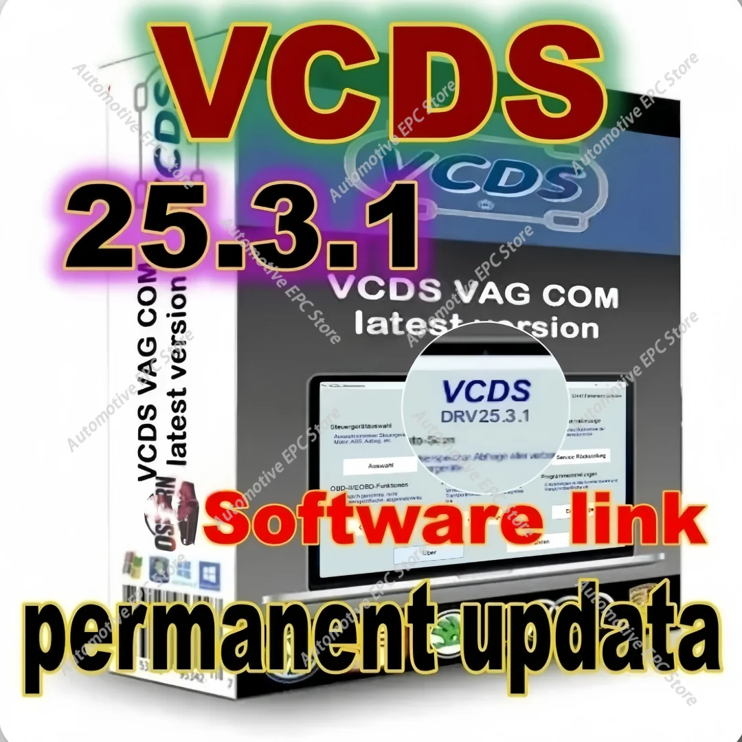 

2026 vcds 25.3.1 ОБЕСПЕЧЕНИЕ ОБЕСПЕЧЕНИЕ VAG-COM VCDS OBD2 Сканер HEX V2 Многоязычный интерфейс Программное обеспечение для гаража Необмежена кількість винтов последняя версия