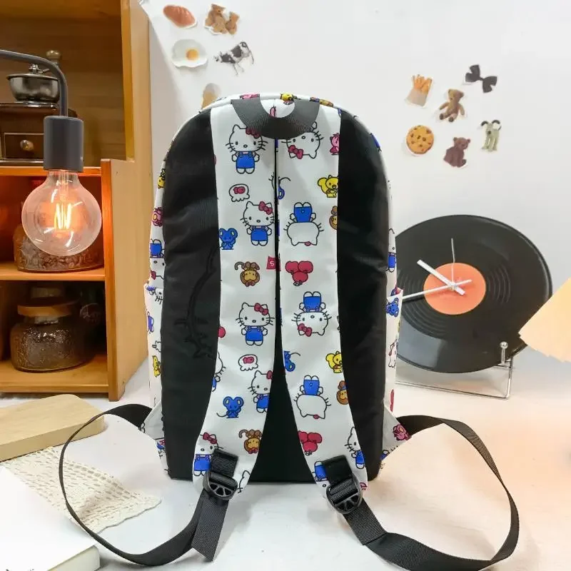 مرحبا كيتي الطفل على ظهره الكرتون فتاة جديدة سعة كبيرة طالب حقيبة مدرسية النايلون المياه برهان أنيمي الشكل Kawaii