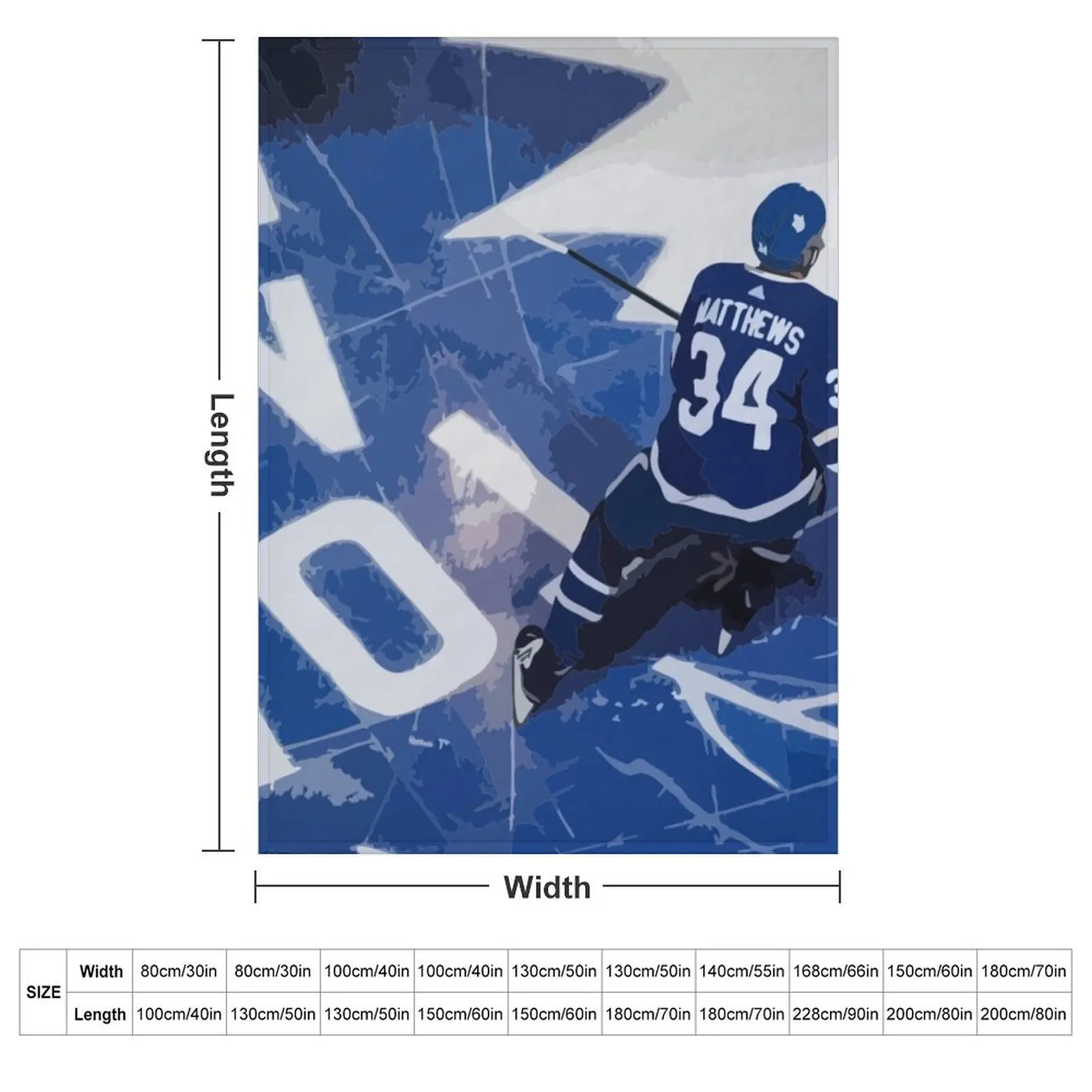 Auston Matthews Painting Throw Blanket couch cozy soft plush fuzzy picnic outdoor blanket